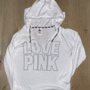PINK white light weight sweatshirt